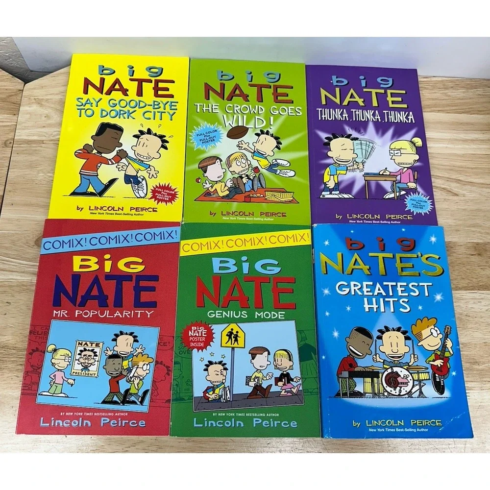 Lot of 18 Big Nate Paperback & Hardcover Books Lincoln Pierce Activity Books